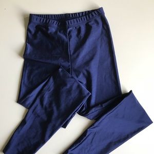 American Apparel Royal Blue Shiny Leggings